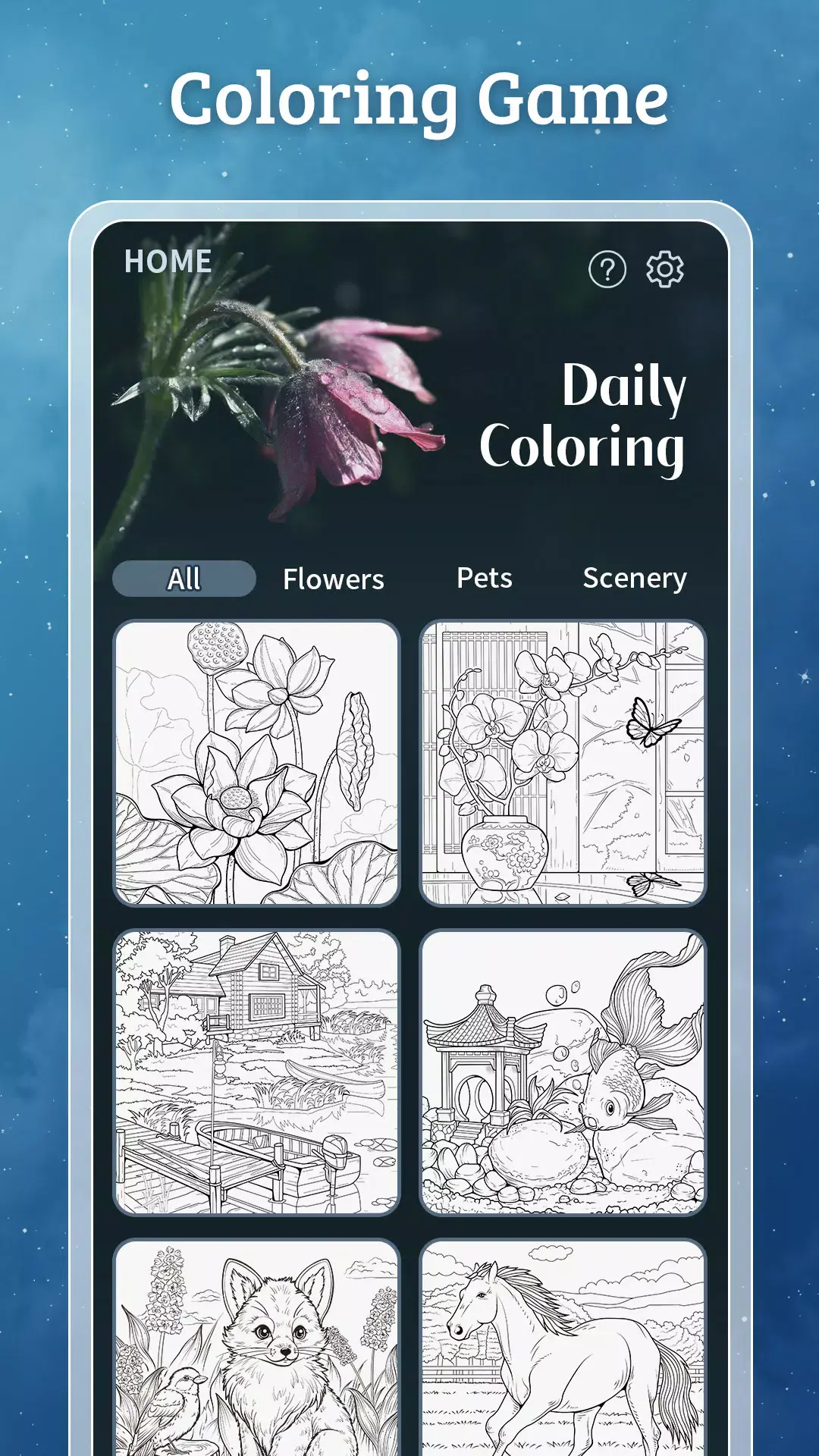 Скриншот приложения Daily Coloring Paint by Number