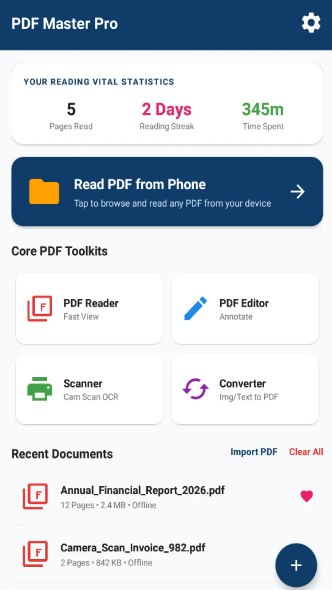 Скриншот приложения PDF Master Pro
