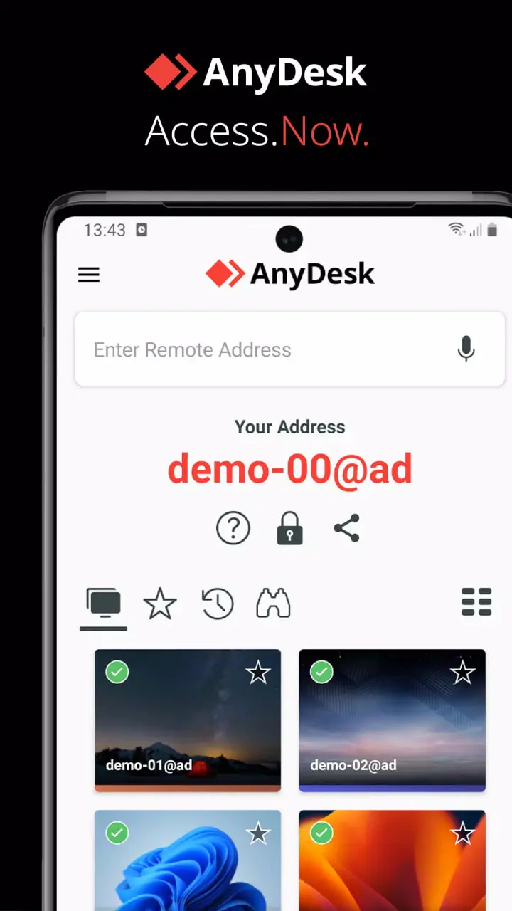 Скриншот приложения AnyDesk