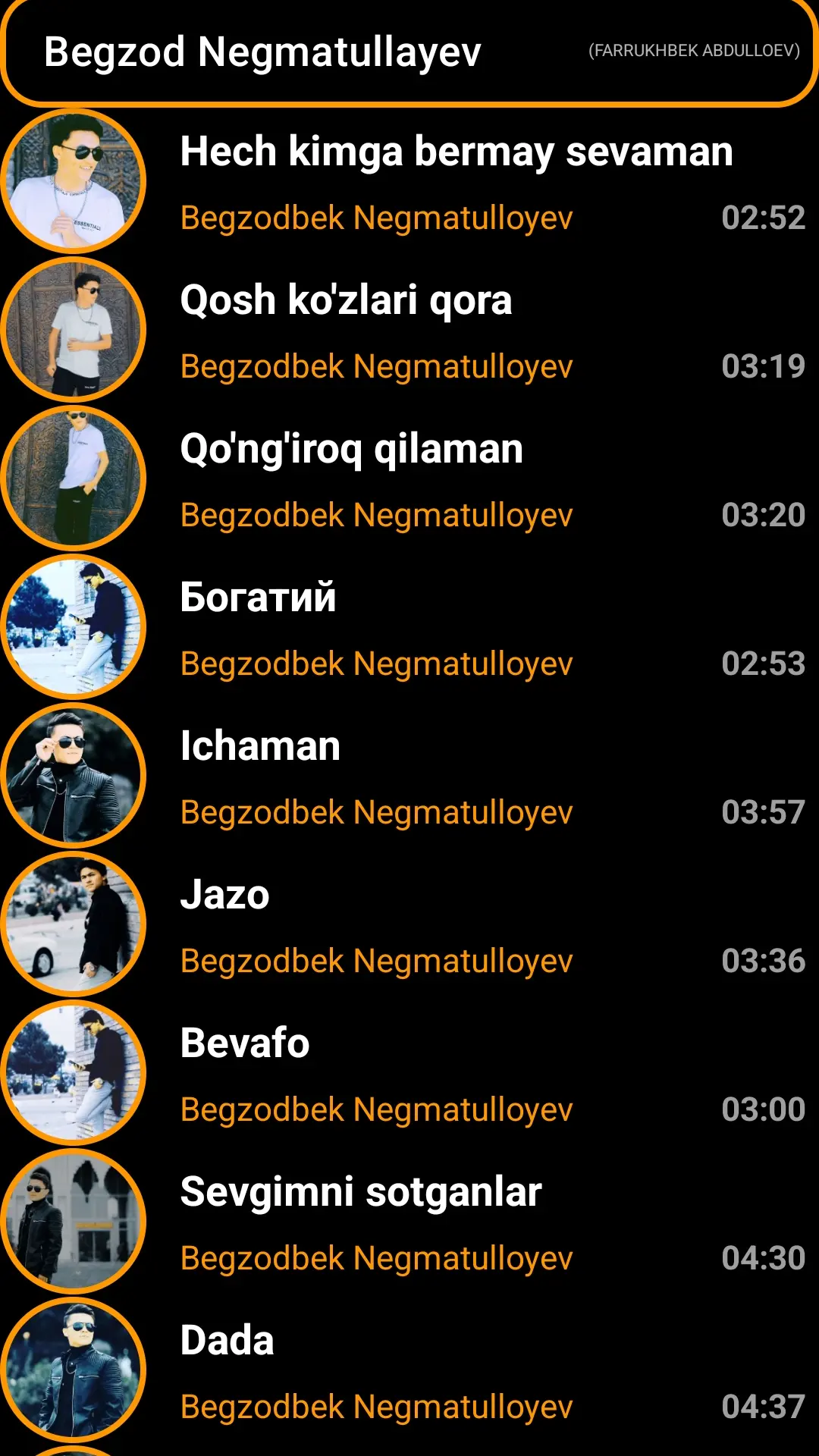 Скриншот приложения BEGZOD NEGMATULLOEV