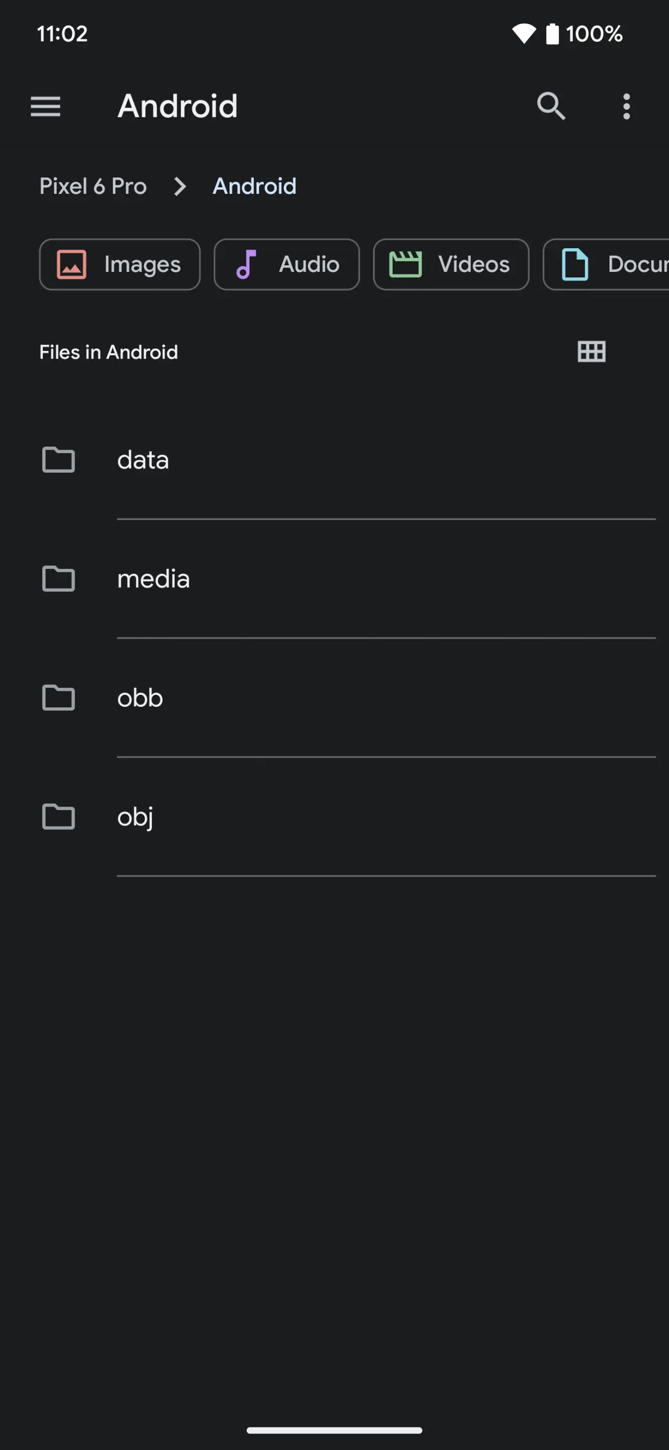 Скриншот приложения Files