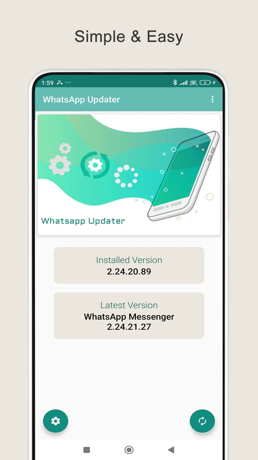 Скриншот приложения WhatsApp* Updater