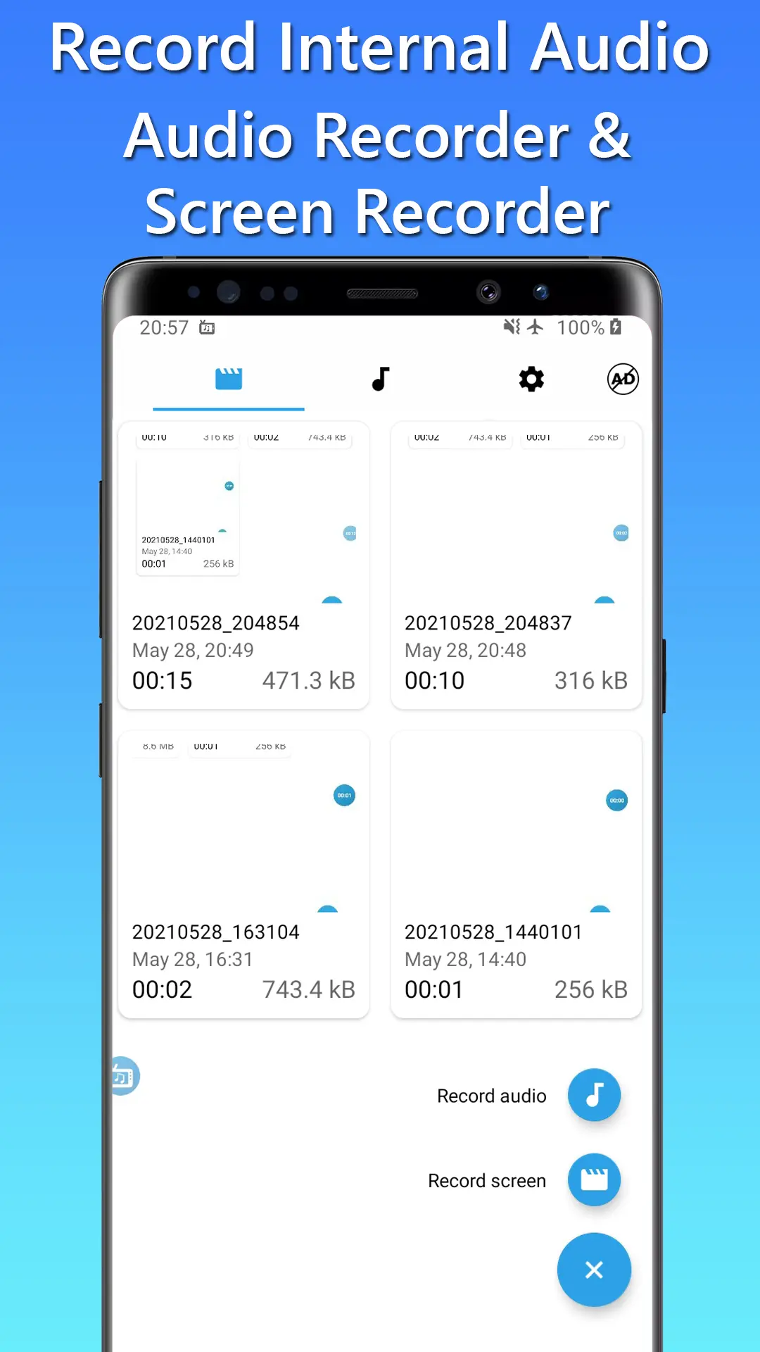 Скриншот приложения Internal Audio Recorder