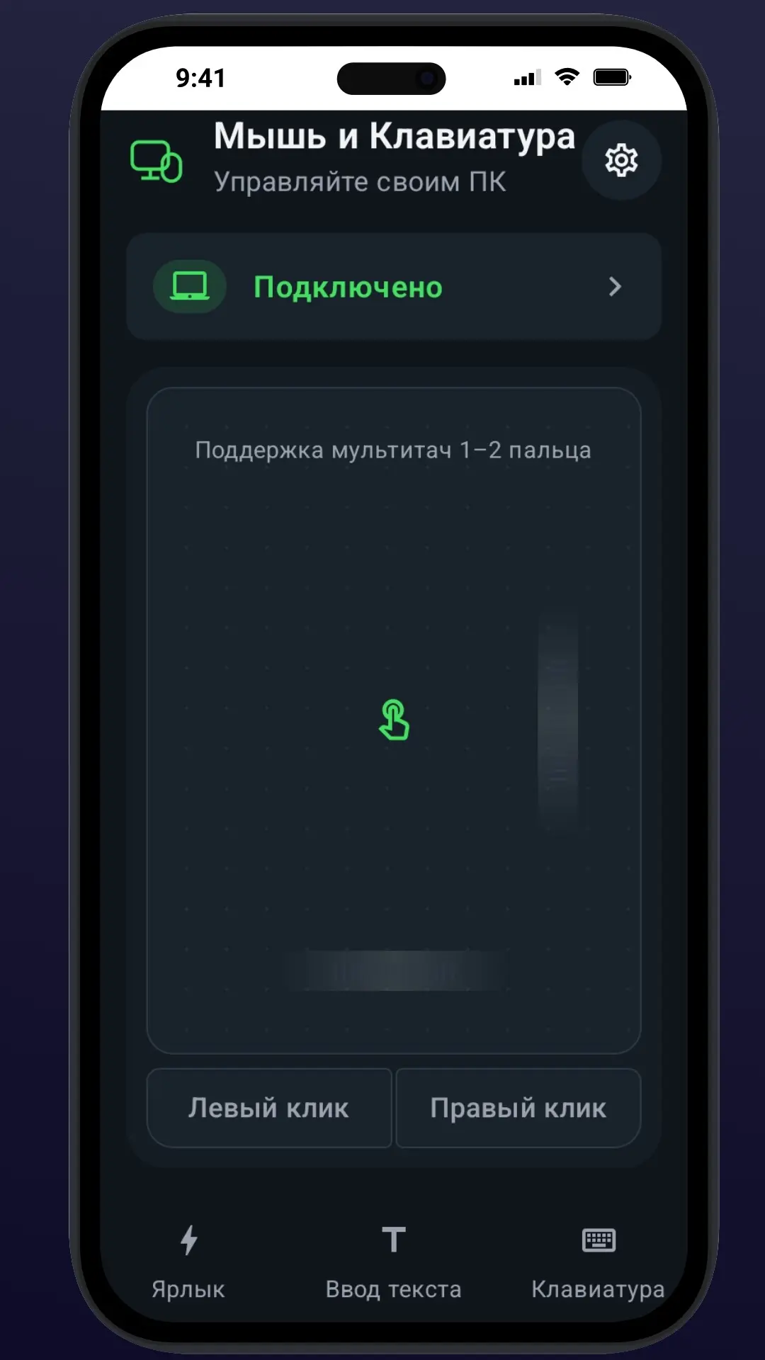 Скриншот приложения Удаленная мышь и клавиатура