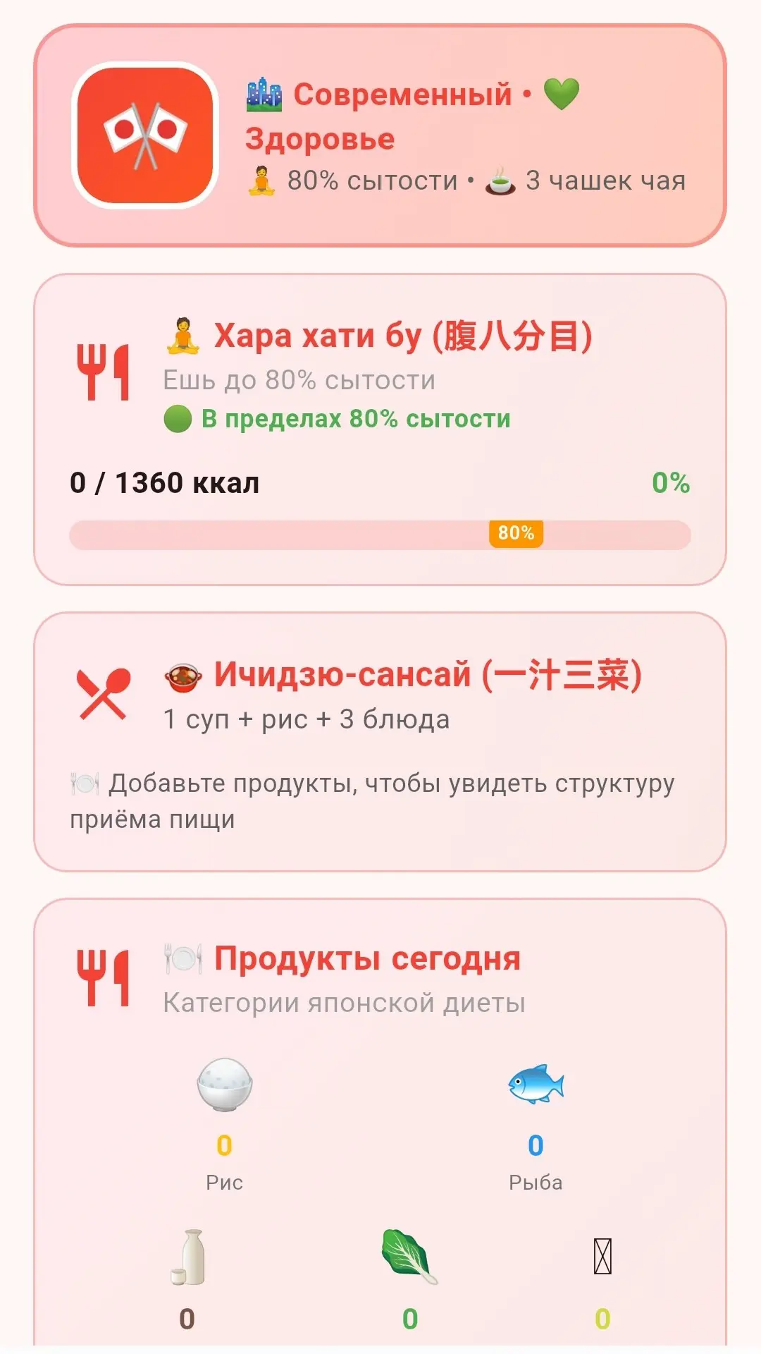 Скриншот приложения Японская диета