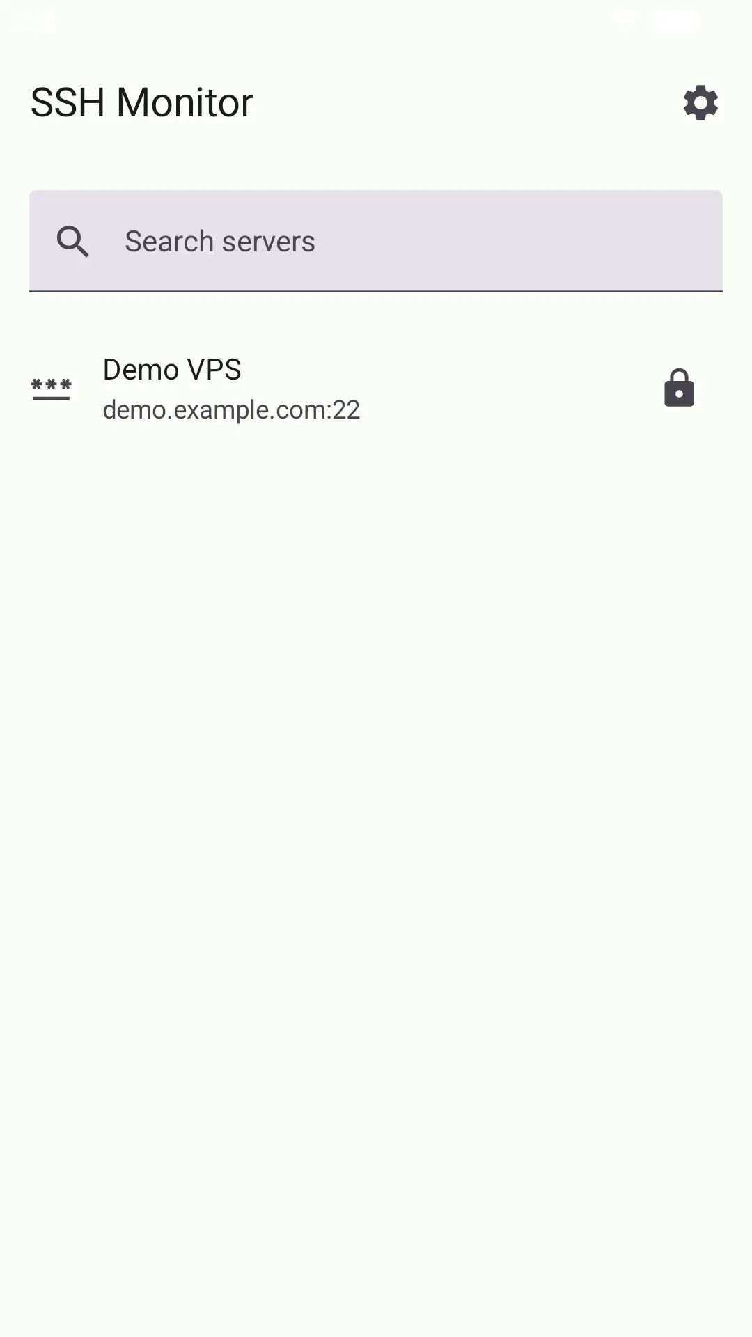 Скриншот приложения SSH Monitor