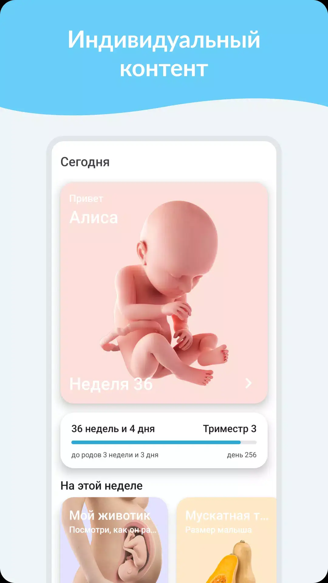 Скриншот приложения Беременность Календарь
