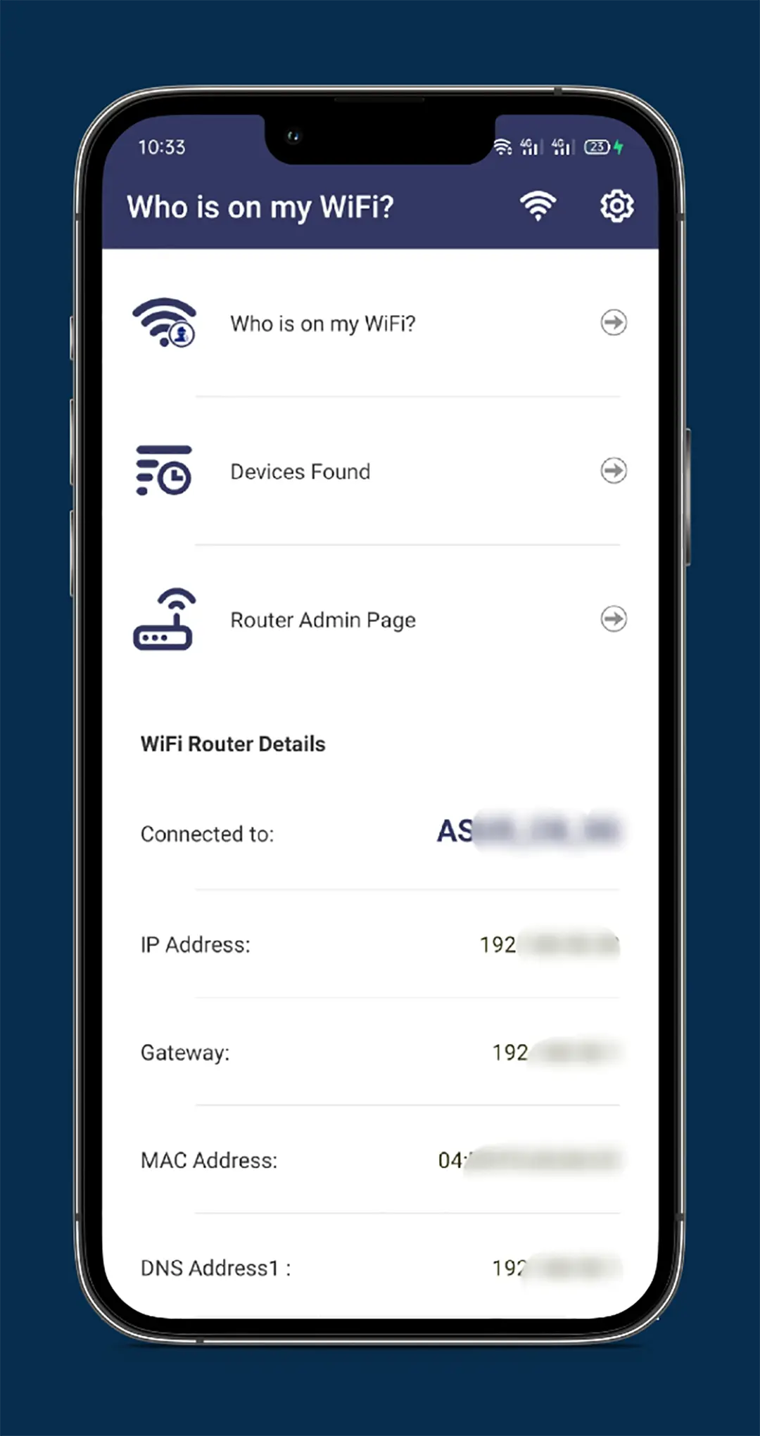 Скриншот приложения Кто на моем WiFi
