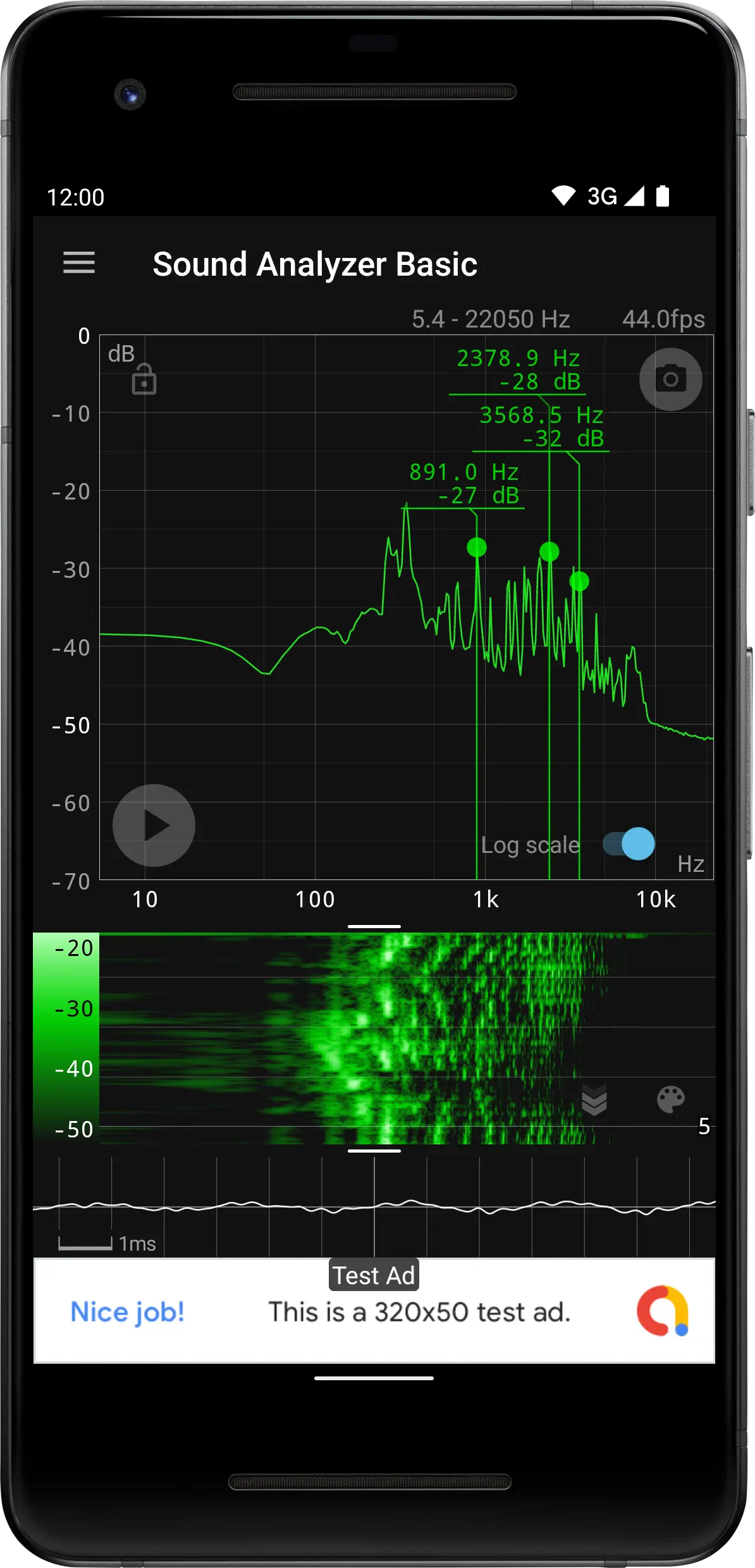 Скриншот приложения Sound Analyzer Basic