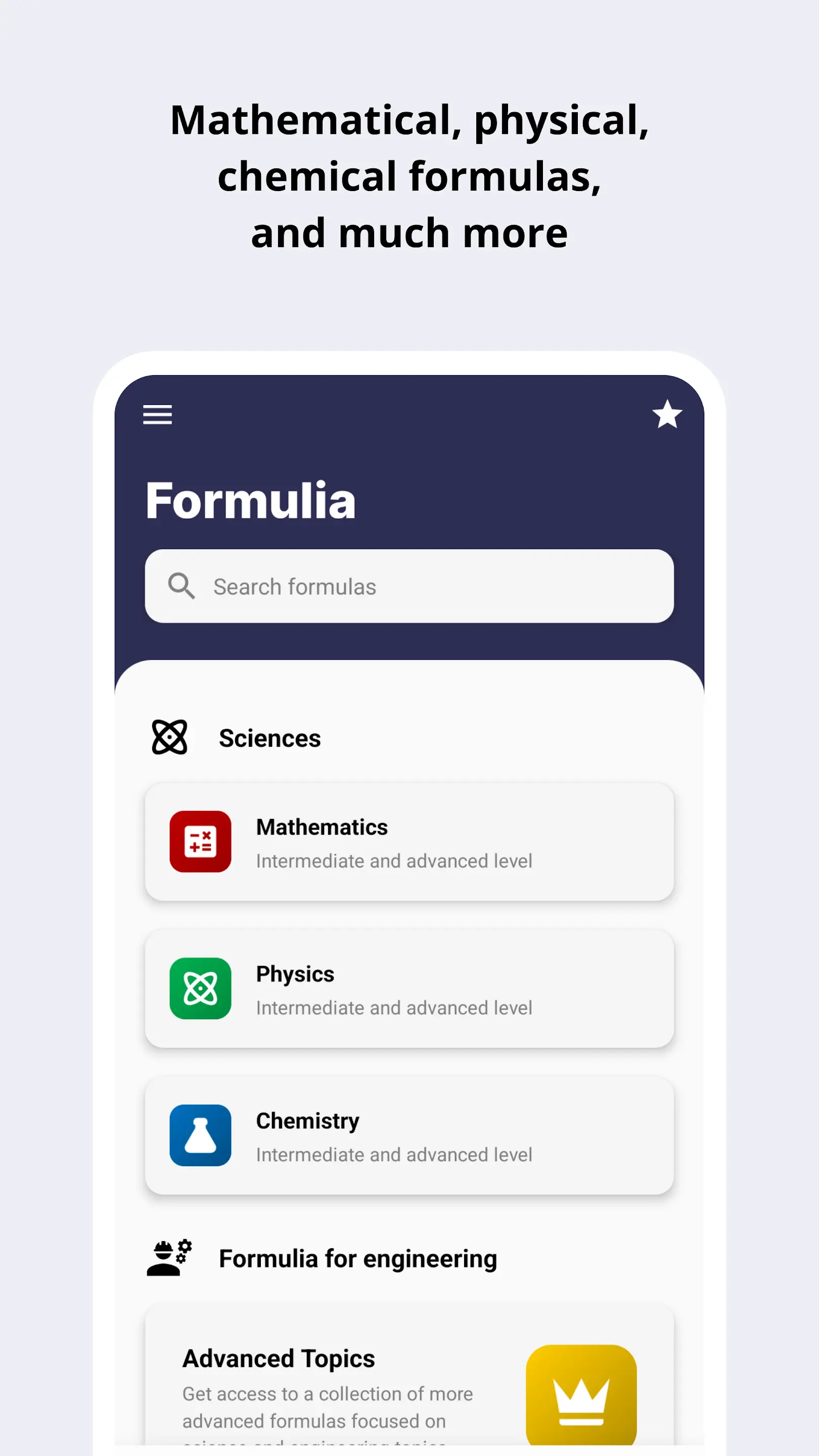 Скриншот приложения Formulia