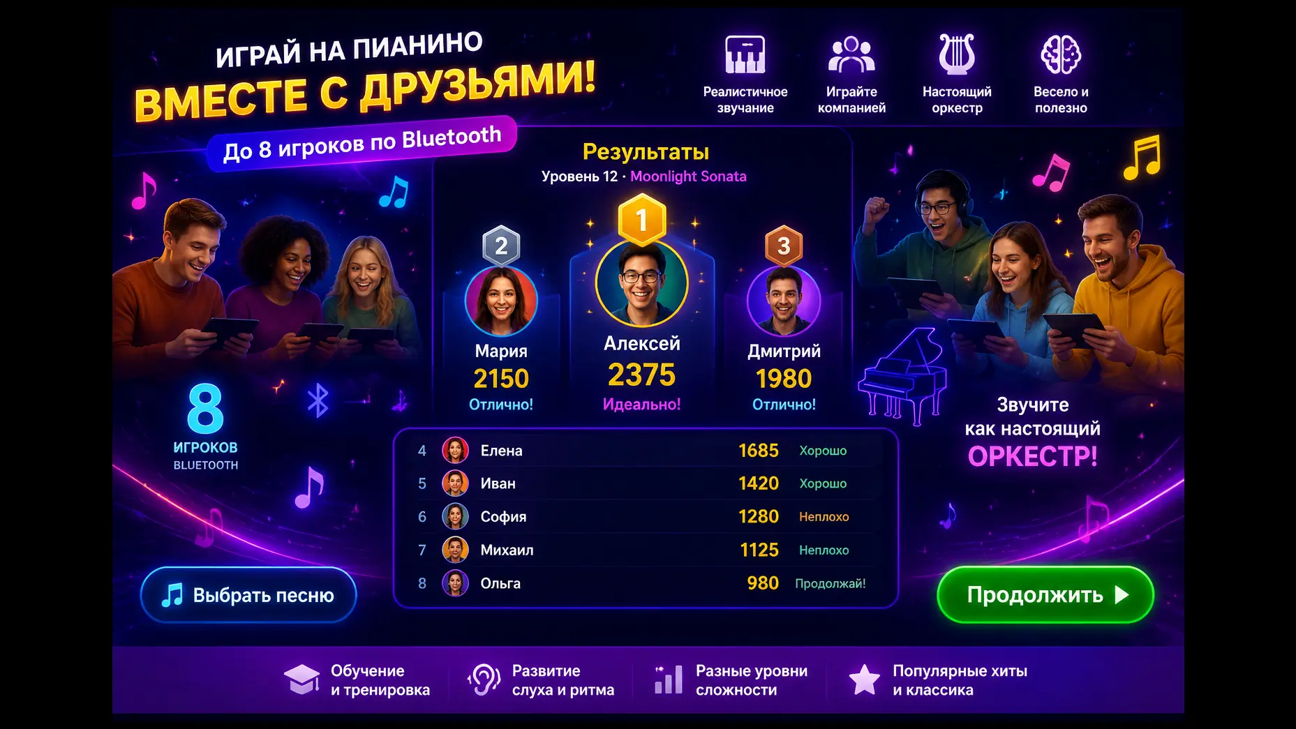 Скриншот приложения Пианино