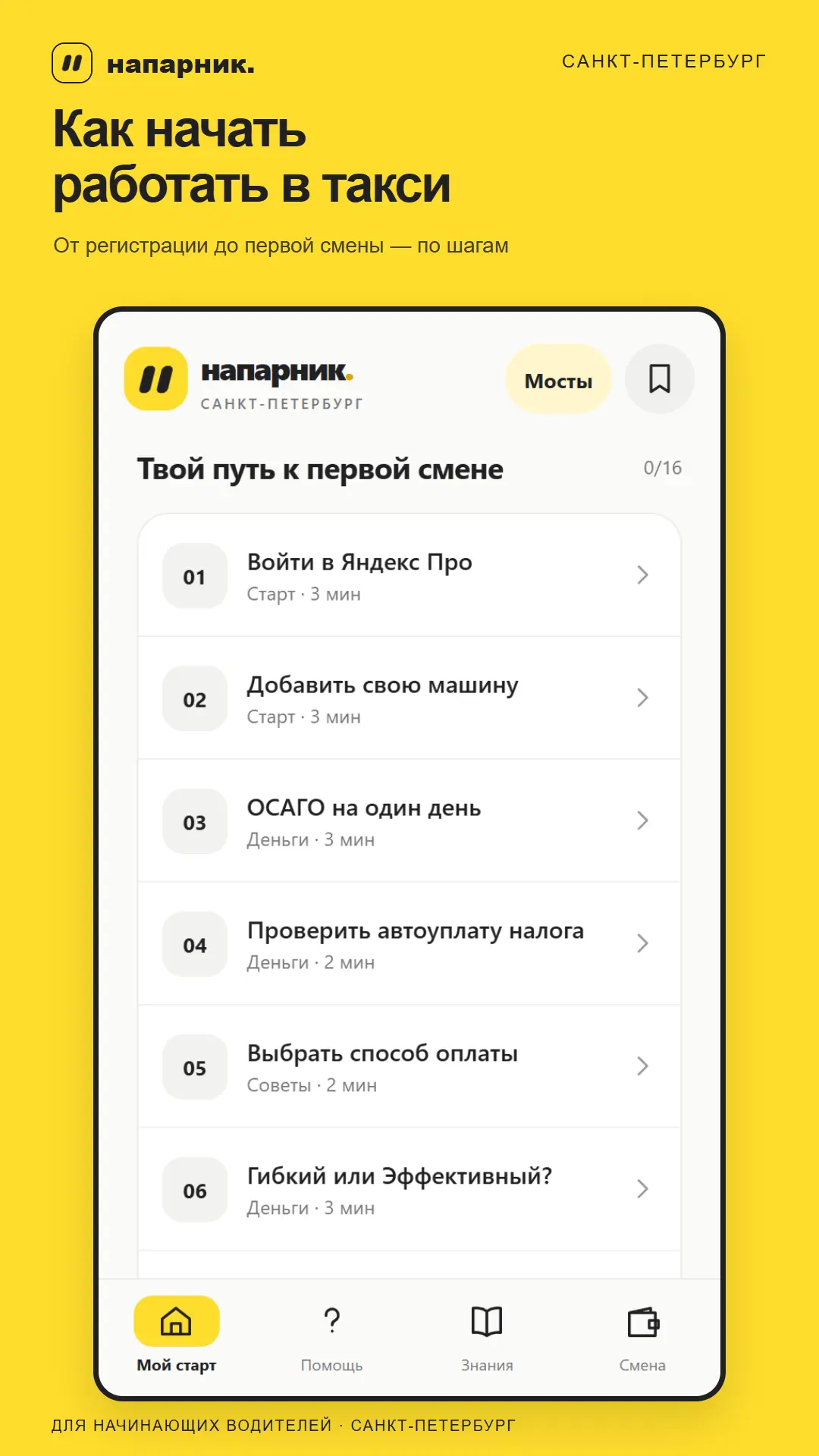 Скриншот приложения Напарник