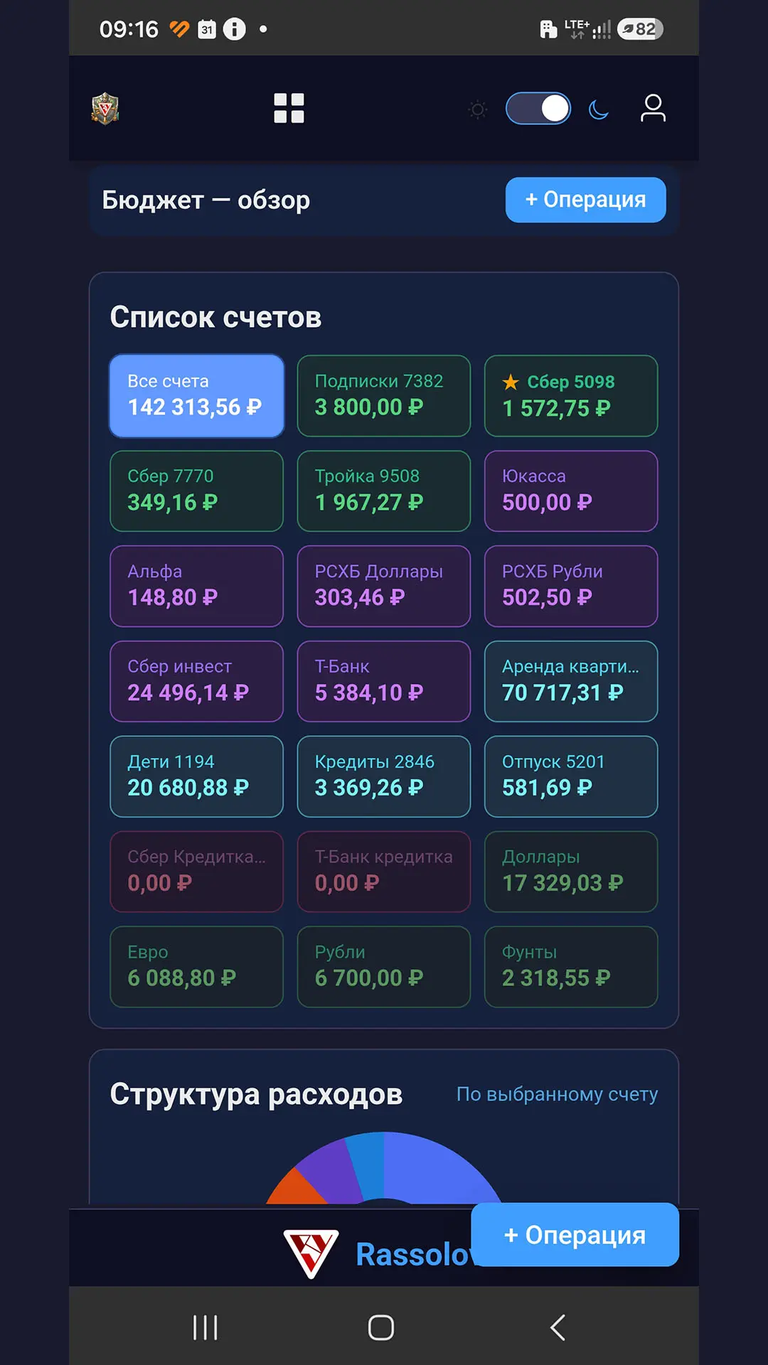Скриншот приложения БЮДЖЕТерия