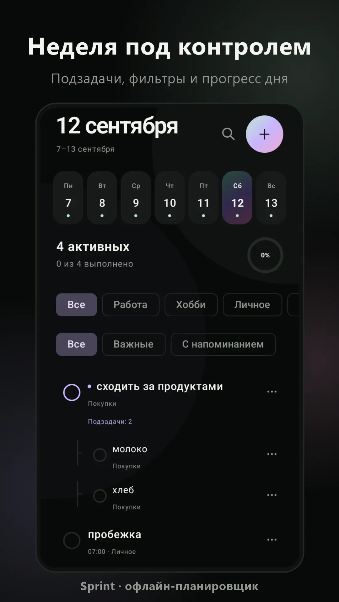 Скриншот приложения Sprint