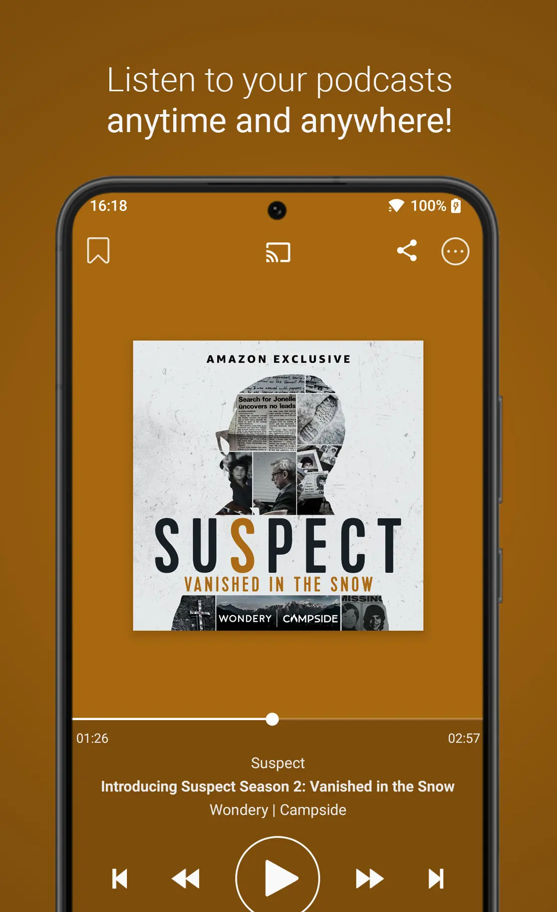 Скриншот приложения Podcast Go